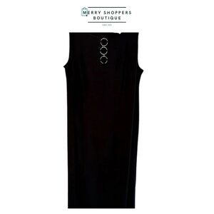 MSK Black Maxi Dress with Silver Accents